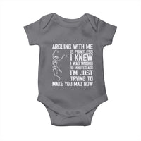 Funny Skeleton Sarcastic Baby Onesie Arguing With Me Is Pointless Smartmouths - Wonder Print Shop