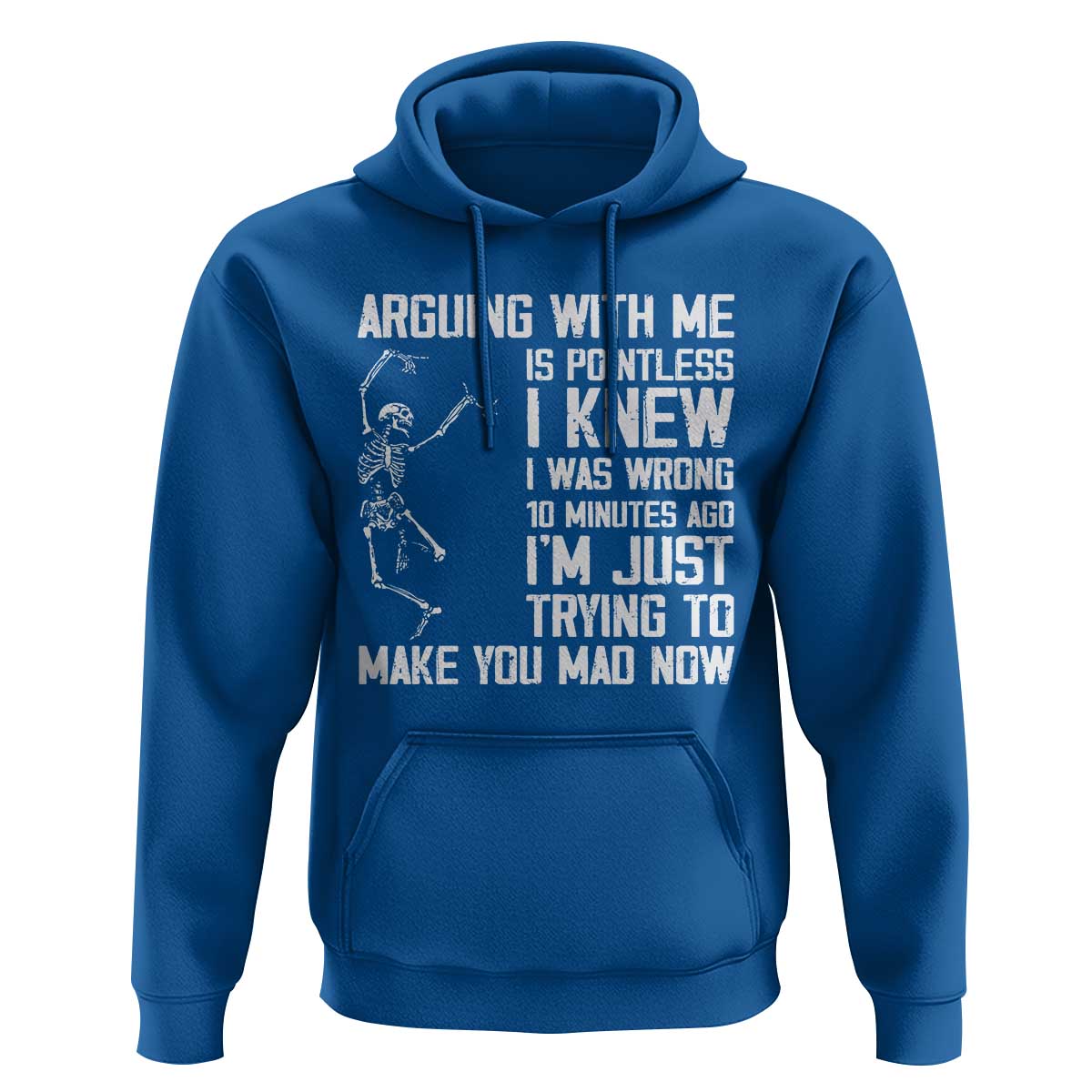 Funny Skeleton Sarcastic Hoodie Arguing With Me Is Pointless Smartmouths - Wonder Print Shop