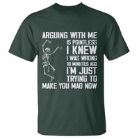 Funny Skeleton Sarcastic T Shirt Arguing With Me Is Pointless Smartmouths - Wonder Print Shop