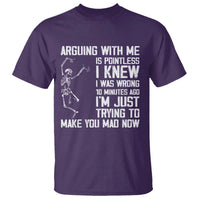 Funny Skeleton Sarcastic T Shirt Arguing With Me Is Pointless Smartmouths - Wonder Print Shop