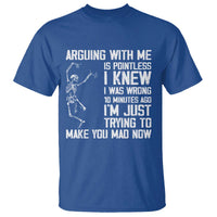 Funny Skeleton Sarcastic T Shirt Arguing With Me Is Pointless Smartmouths - Wonder Print Shop