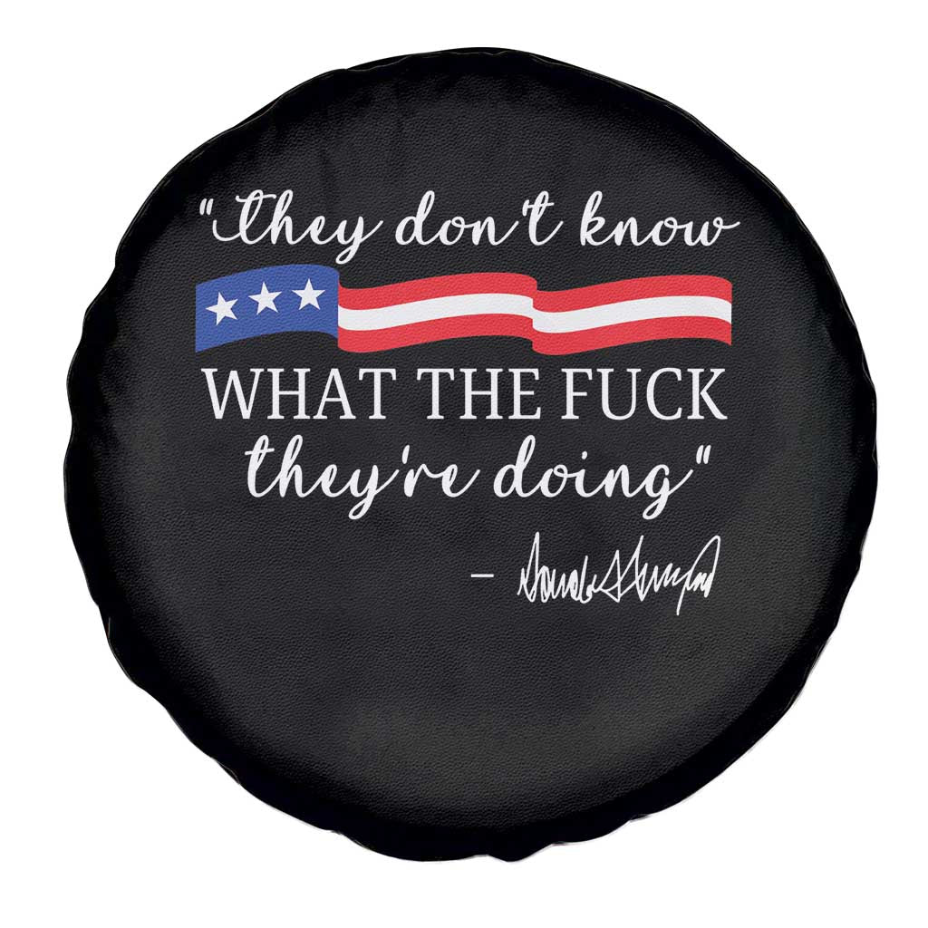 They Dont Know WTF They Are Doing Spare Tire Cover Red White Blue - Wonder Print Shop