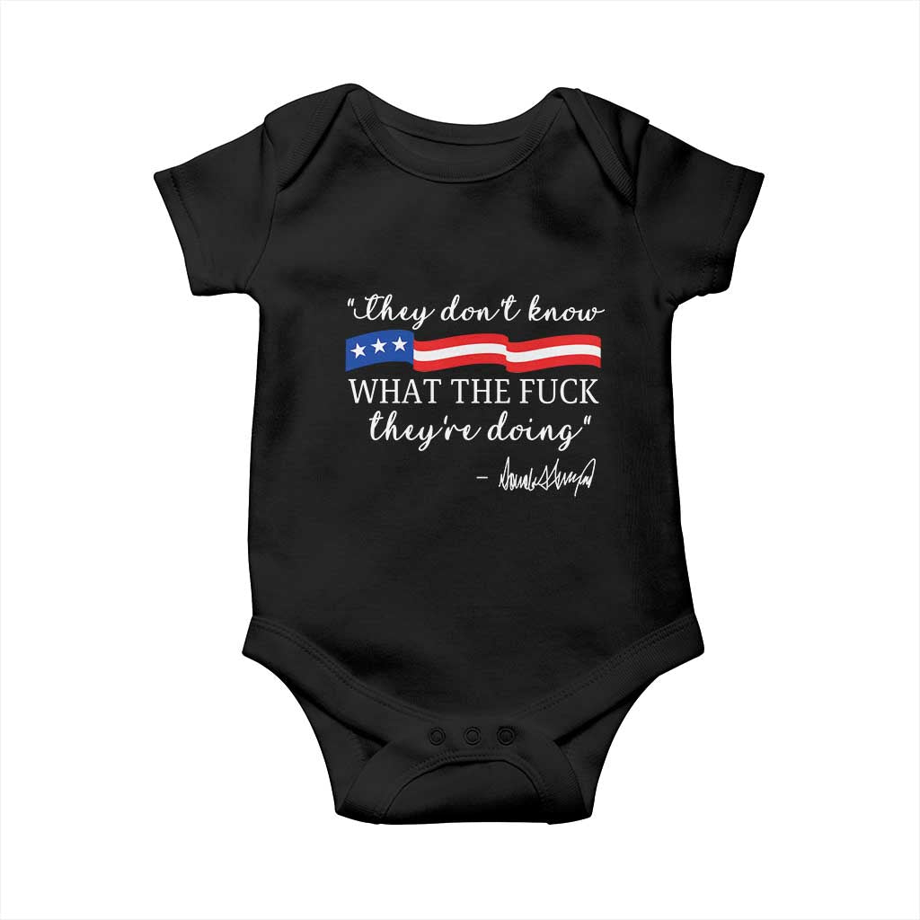 They Dont Know WTF They Are Doing Baby Onesie Red White Blue - Wonder Print Shop