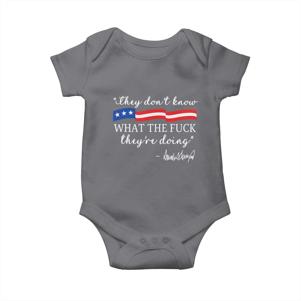 They Dont Know WTF They Are Doing Baby Onesie Red White Blue - Wonder Print Shop