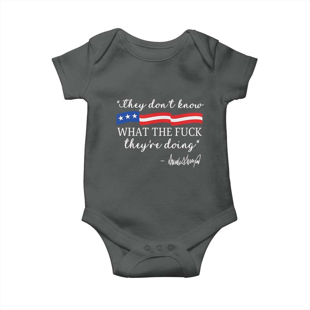 They Dont Know WTF They Are Doing Baby Onesie Red White Blue - Wonder Print Shop