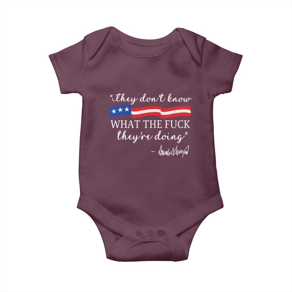 They Dont Know WTF They Are Doing Baby Onesie Red White Blue - Wonder Print Shop