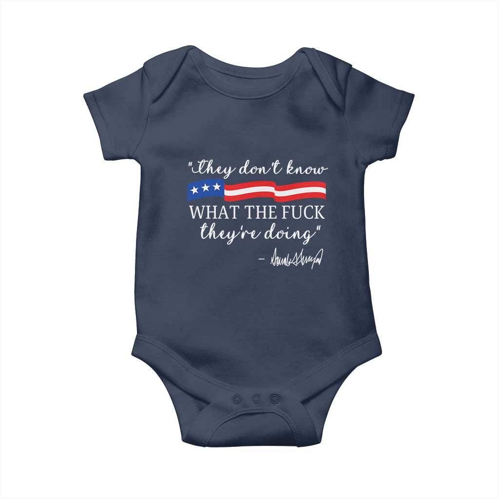 They Dont Know WTF They Are Doing Baby Onesie Red White Blue - Wonder Print Shop