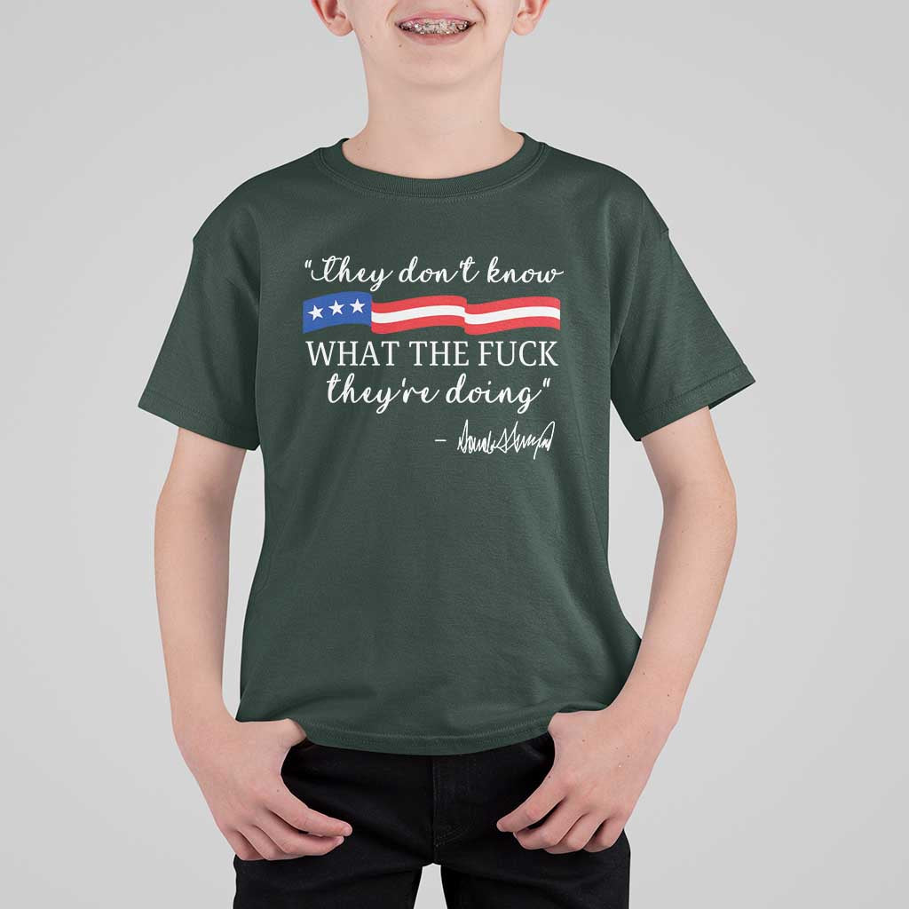 They Dont Know WTF They Are Doing T Shirt For Kid Red White Blue - Wonder Print Shop