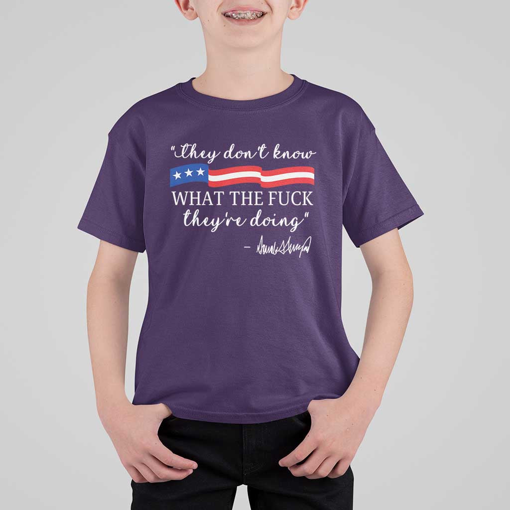 They Dont Know WTF They Are Doing T Shirt For Kid Red White Blue - Wonder Print Shop