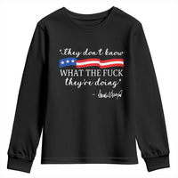 They Dont Know WTF They Are Doing Youth Sweatshirt Red White Blue - Wonder Print Shop