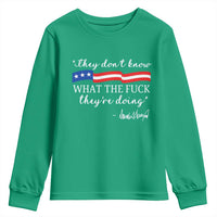 They Dont Know WTF They Are Doing Youth Sweatshirt Red White Blue - Wonder Print Shop