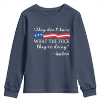 They Dont Know WTF They Are Doing Youth Sweatshirt Red White Blue - Wonder Print Shop