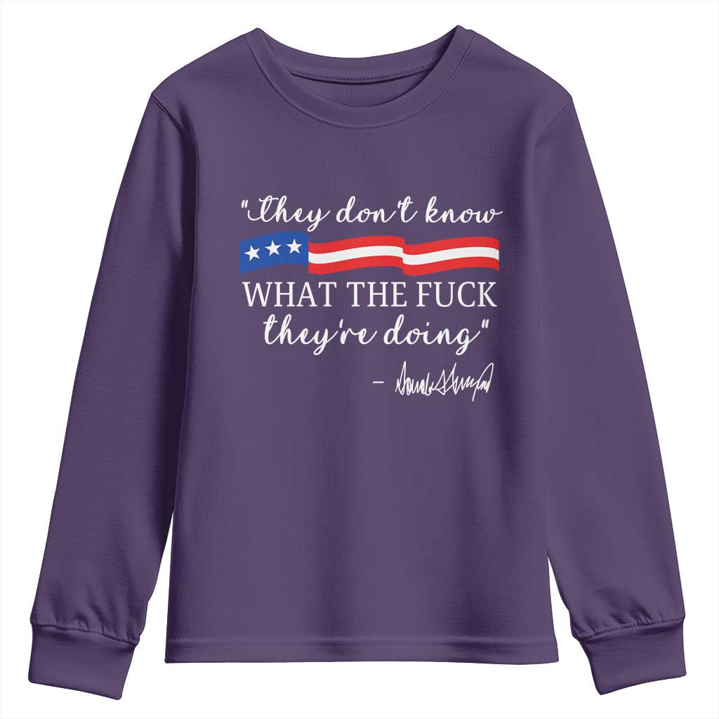 They Dont Know WTF They Are Doing Youth Sweatshirt Red White Blue - Wonder Print Shop