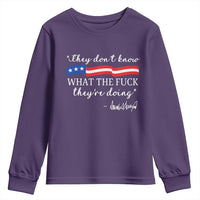 They Dont Know WTF They Are Doing Youth Sweatshirt Red White Blue - Wonder Print Shop