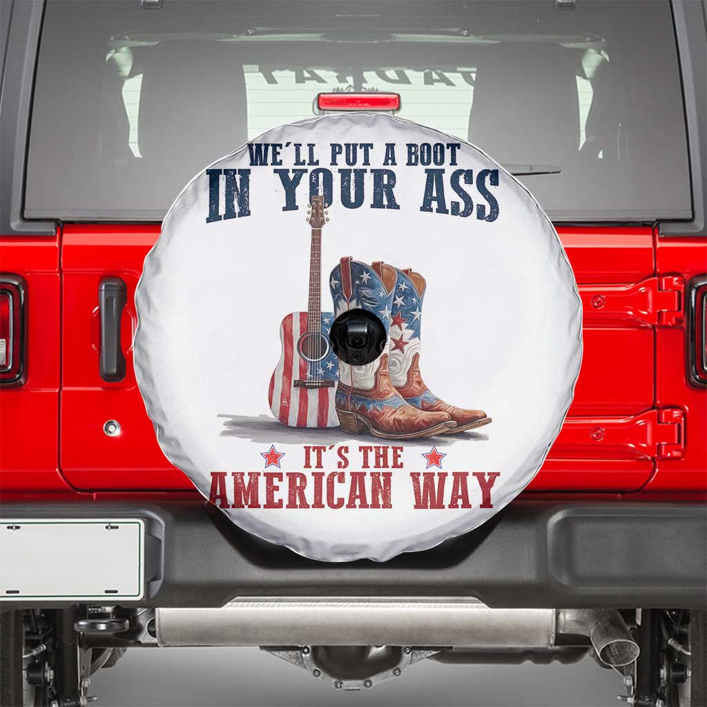 Funny Boot in Your Ass American Way Spare Tire Cover Patriotic Country Style USA Pride - Wonder Print Shop