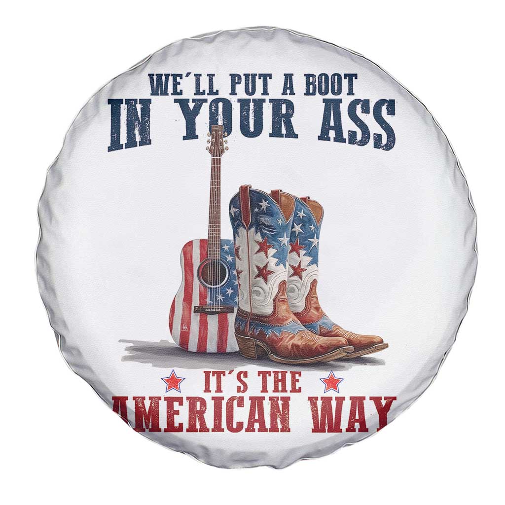 Funny Boot in Your Ass American Way Spare Tire Cover Patriotic Country Style USA Pride - Wonder Print Shop