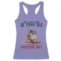 Funny Boot in Your Ass American Way Racerback Tank Top Patriotic Country Style USA Pride - Wonder Print Shop