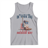 Funny Boot in Your Ass American Way Tank Top Patriotic Country Style USA Pride - Wonder Print Shop