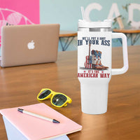 Funny Boot in Your Ass American Way Tumbler With Handle Patriotic Country Style USA Pride - Wonder Print Shop
