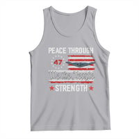 Peace Through Strength Tank Top Patriotic Midnight Hammer Jet American Flag - Wonder Print Shop