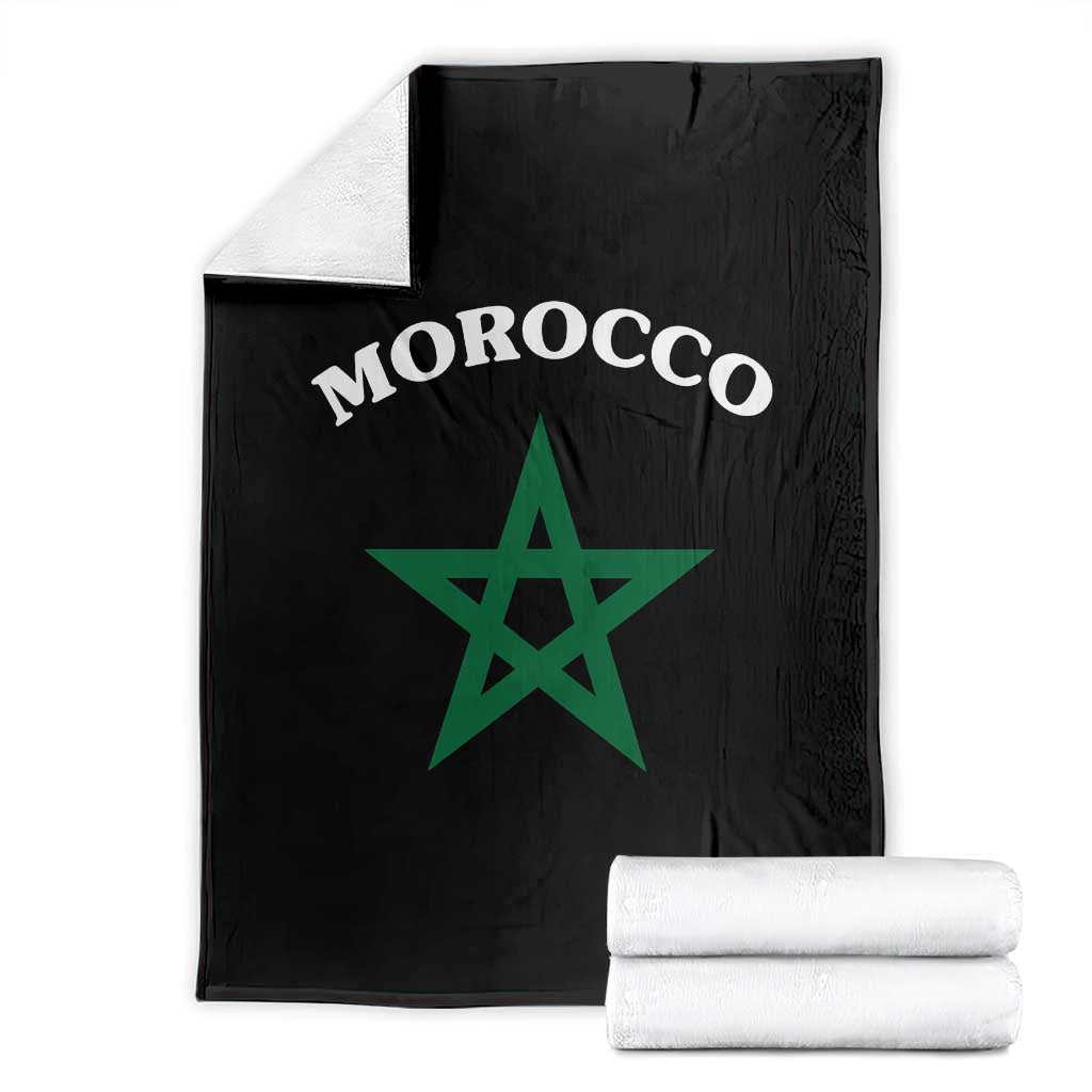Morocco Pride Flag Star Throw Blanket Patriotic Moroccan Heritage Souvenir