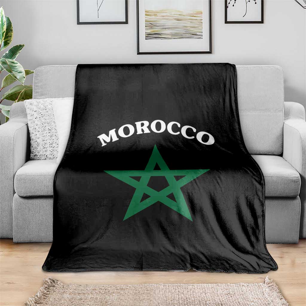 Morocco Pride Flag Star Throw Blanket Patriotic Moroccan Heritage Souvenir