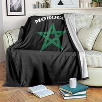 Morocco Pride Flag Star Throw Blanket Patriotic Moroccan Heritage Souvenir