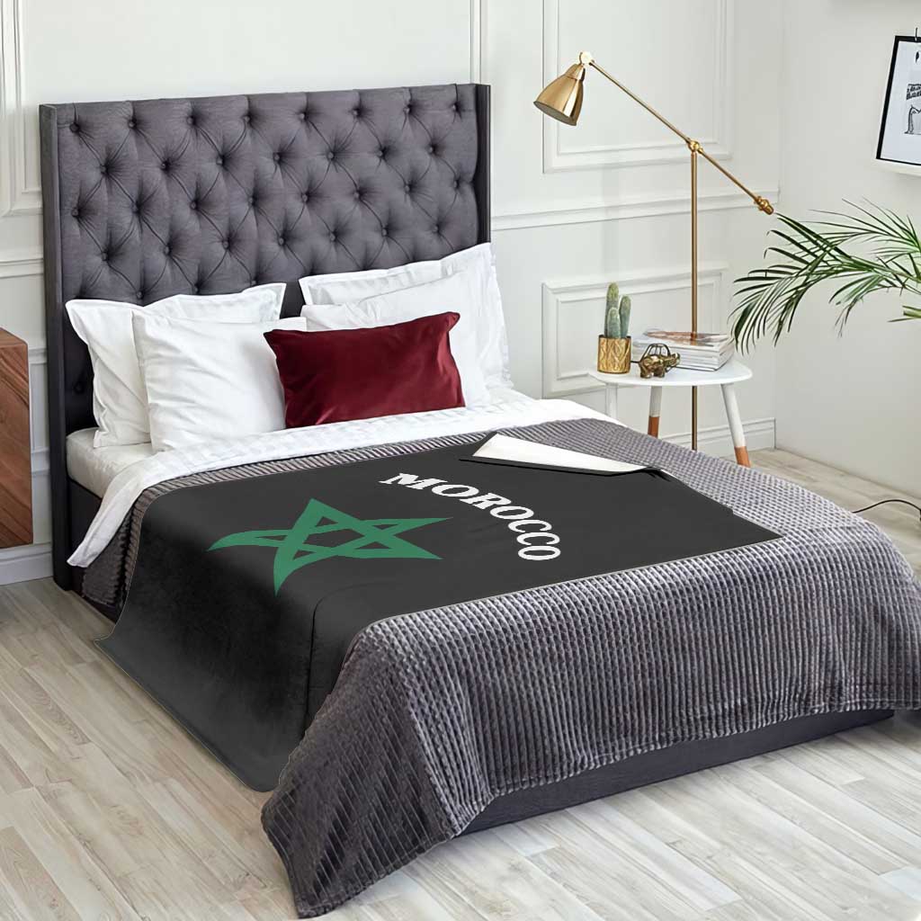 Morocco Pride Flag Star Throw Blanket Patriotic Moroccan Heritage Souvenir