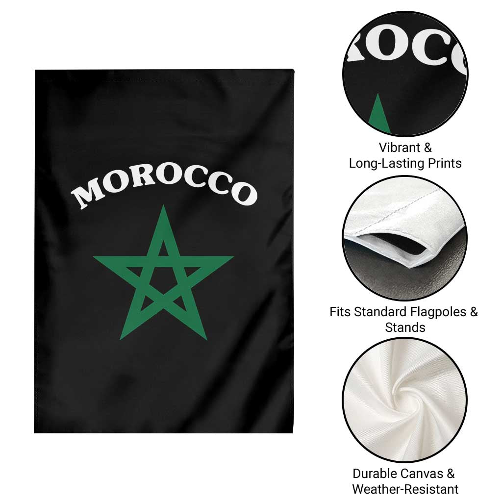 Morocco Pride Flag Star Garden Flag Patriotic Moroccan Heritage Souvenir