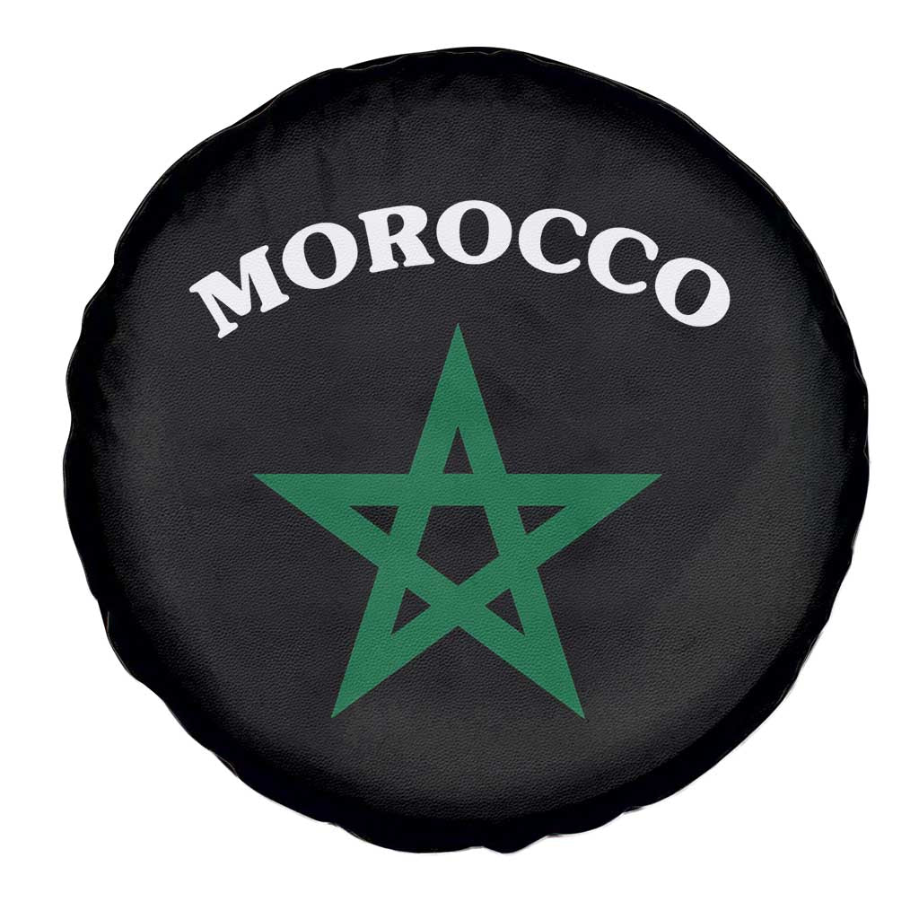 Morocco Pride Flag Star Spare Tire Cover Patriotic Moroccan Heritage Souvenir