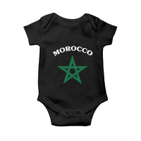 Morocco Pride Flag Star Baby Onesie Patriotic Moroccan Heritage Souvenir
