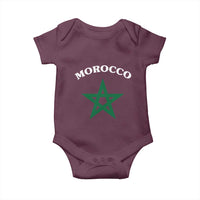 Morocco Pride Flag Star Baby Onesie Patriotic Moroccan Heritage Souvenir