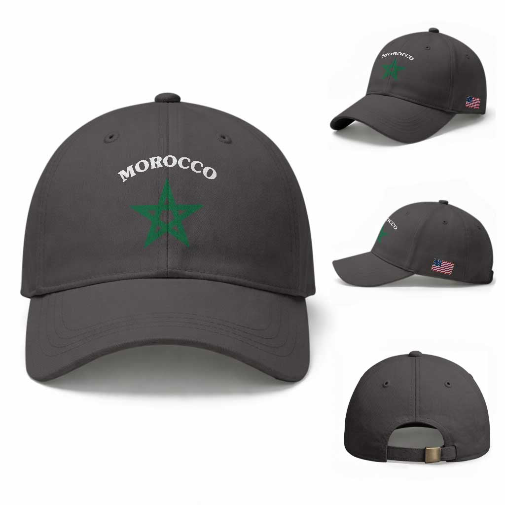 Morocco Pride Flag Star Baseball Cap Patriotic Moroccan Heritage Souvenir