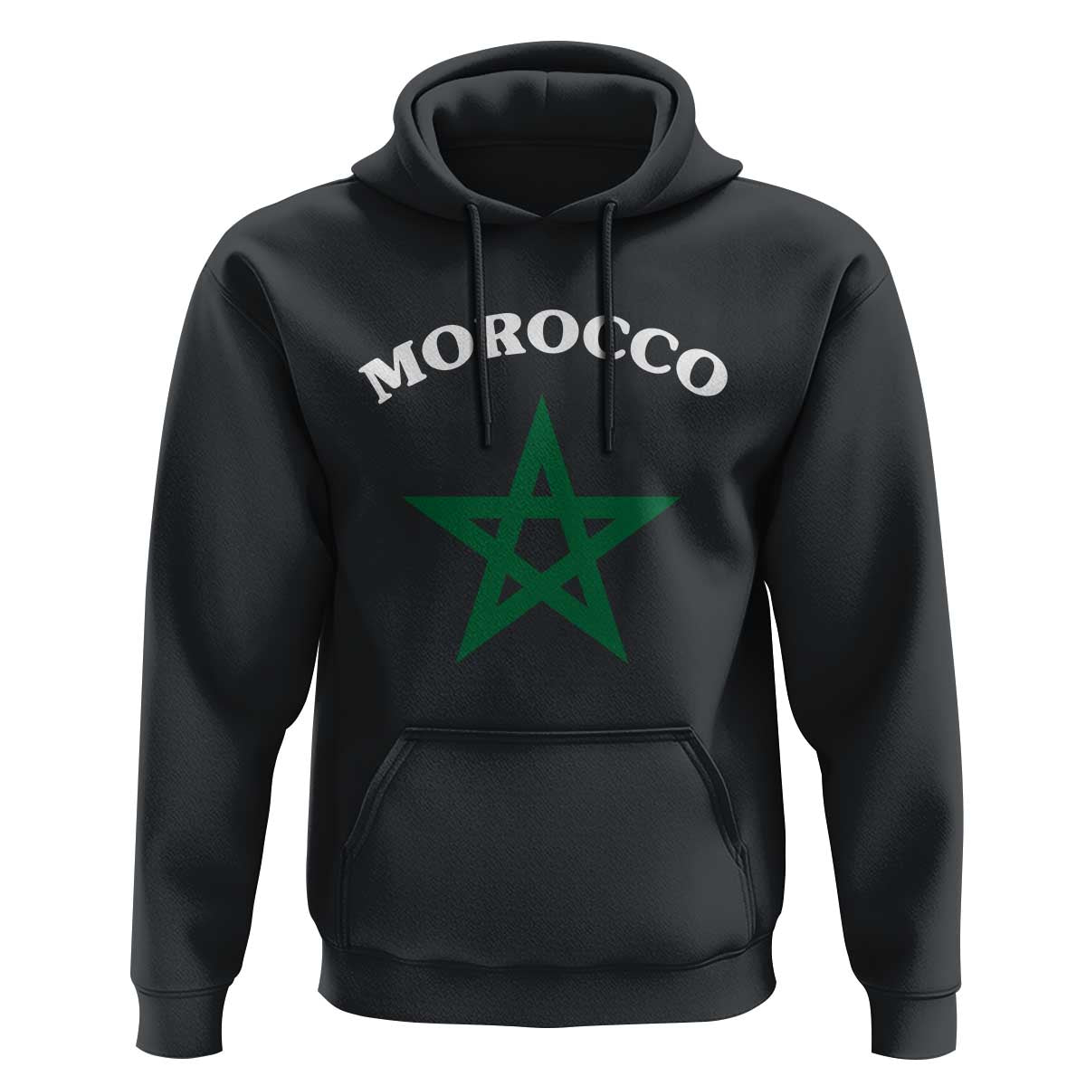 Morocco Pride Flag Star Hoodie Patriotic Moroccan Heritage Souvenir