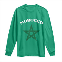 Morocco Pride Flag Star Long Sleeve Shirt Patriotic Moroccan Heritage Souvenir