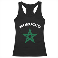 Morocco Pride Flag Star Racerback Tank Top Patriotic Moroccan Heritage Souvenir