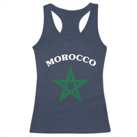 Morocco Pride Flag Star Racerback Tank Top Patriotic Moroccan Heritage Souvenir