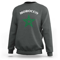 Morocco Pride Flag Star Sweatshirt Patriotic Moroccan Heritage Souvenir
