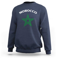 Morocco Pride Flag Star Sweatshirt Patriotic Moroccan Heritage Souvenir