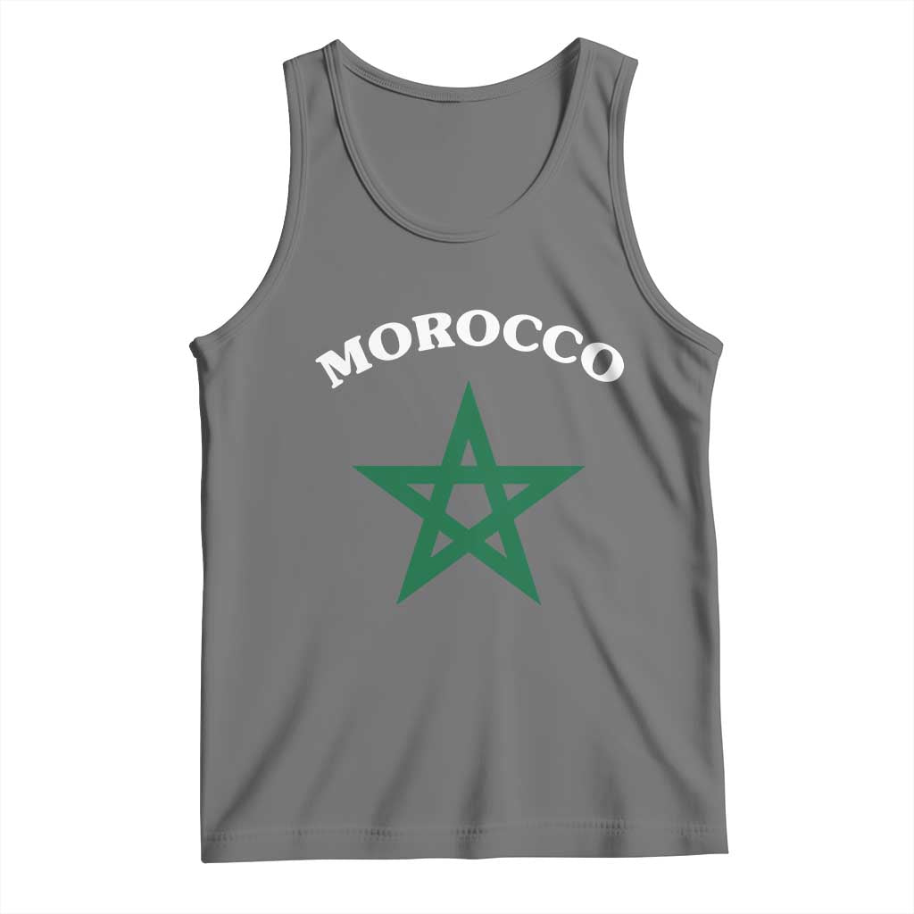 Morocco Pride Flag Star Tank Top Patriotic Moroccan Heritage Souvenir