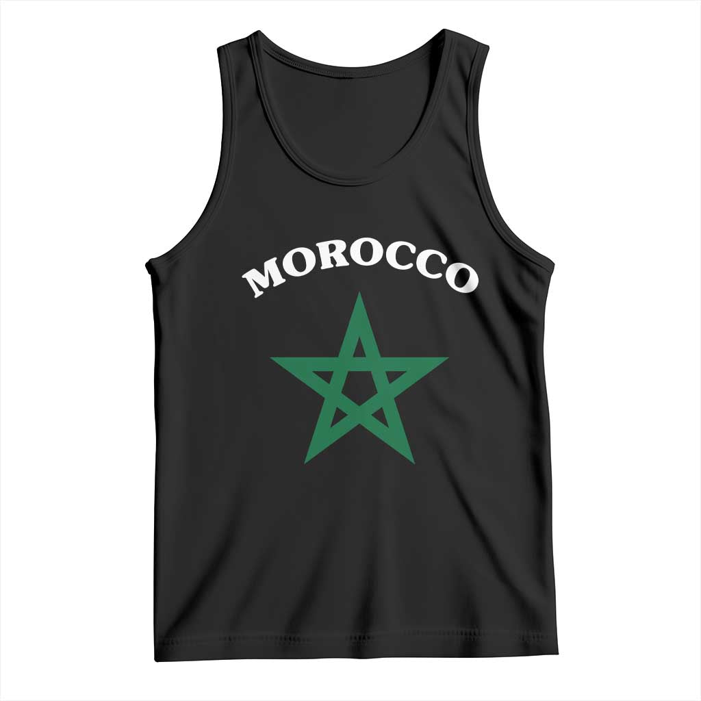 Morocco Pride Flag Star Tank Top Patriotic Moroccan Heritage Souvenir
