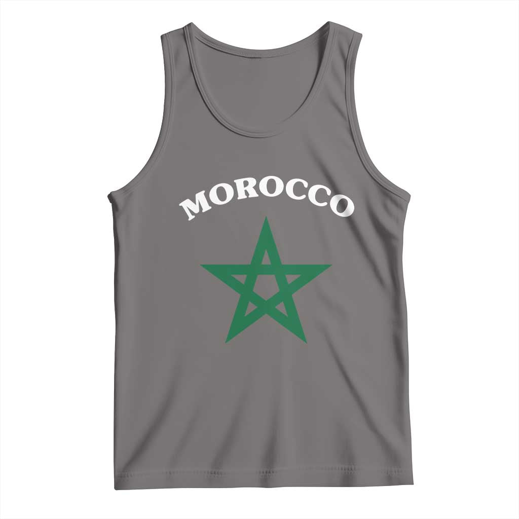 Morocco Pride Flag Star Tank Top Patriotic Moroccan Heritage Souvenir