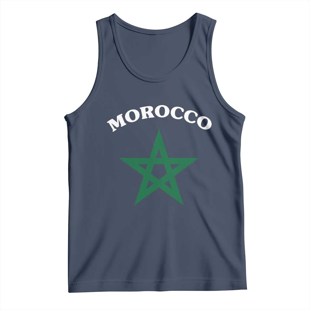 Morocco Pride Flag Star Tank Top Patriotic Moroccan Heritage Souvenir
