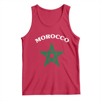 Morocco Pride Flag Star Tank Top Patriotic Moroccan Heritage Souvenir