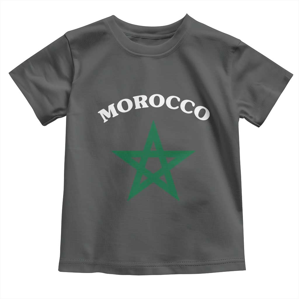 Morocco Pride Flag Star Toddler T Shirt Patriotic Moroccan Heritage Souvenir