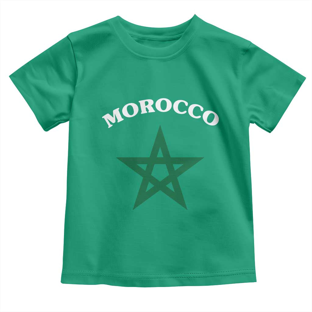 Morocco Pride Flag Star Toddler T Shirt Patriotic Moroccan Heritage Souvenir