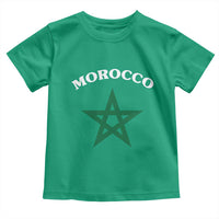 Morocco Pride Flag Star Toddler T Shirt Patriotic Moroccan Heritage Souvenir