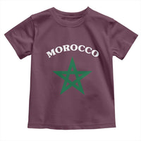 Morocco Pride Flag Star Toddler T Shirt Patriotic Moroccan Heritage Souvenir