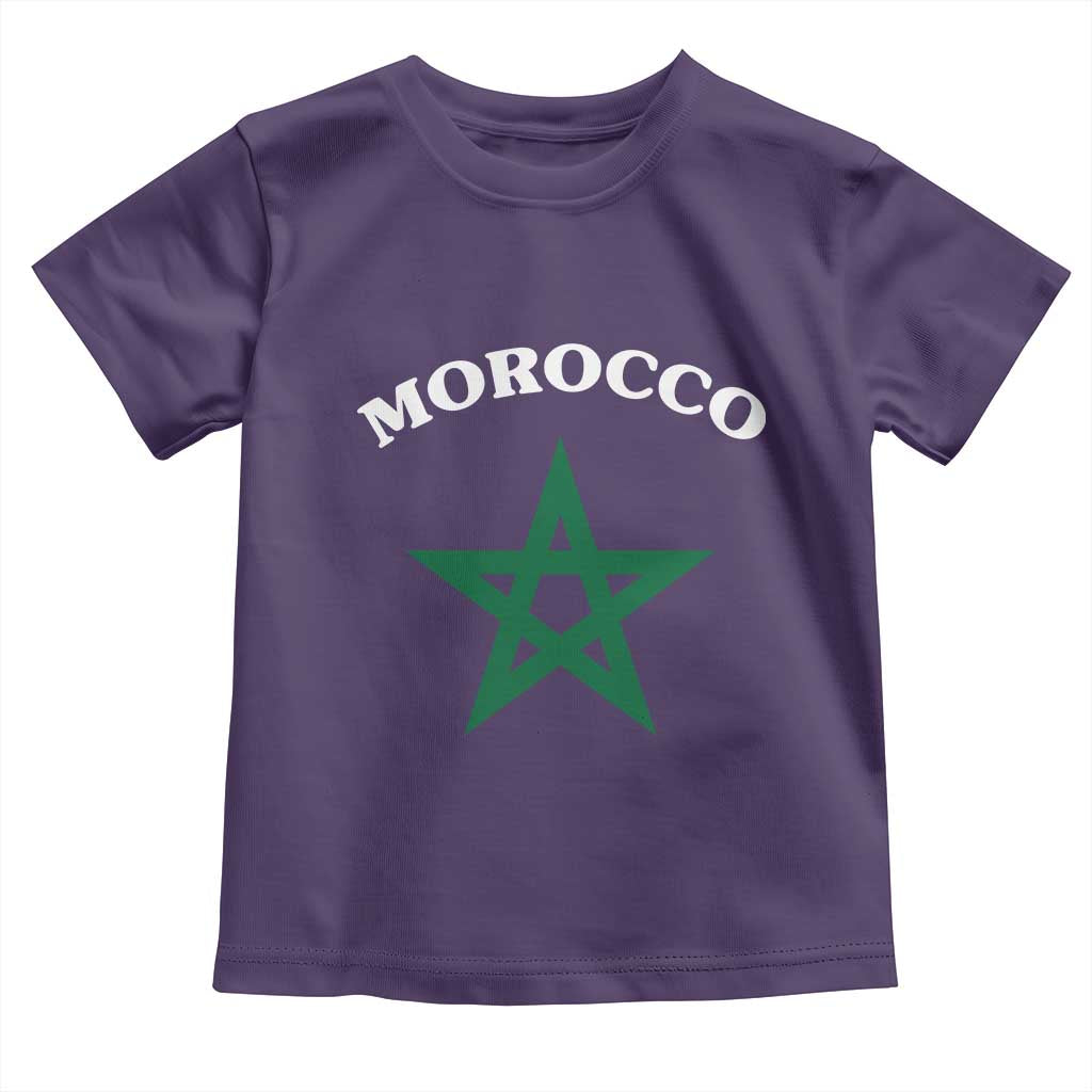 Morocco Pride Flag Star Toddler T Shirt Patriotic Moroccan Heritage Souvenir