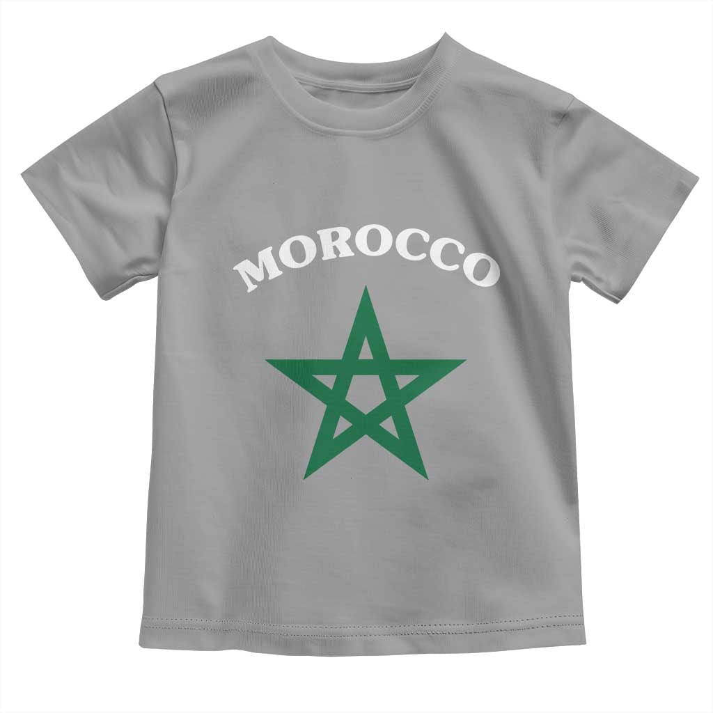 Morocco Pride Flag Star Toddler T Shirt Patriotic Moroccan Heritage Souvenir